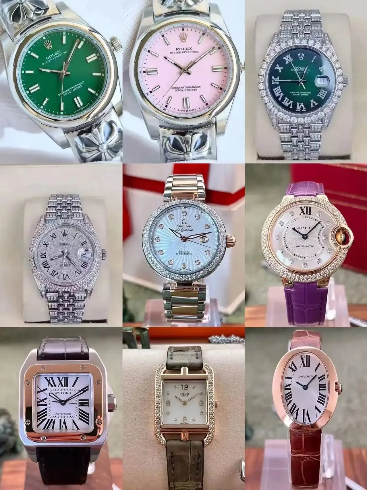 Click to view all 15 photos Rolex watches - Various top brands for women (40 models)